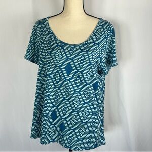 LuLaRoe Blue Boxy Short Sleeve T-Shirt
